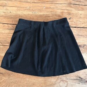 Black Brandy, mini skirt, velvet suede circle skater OS fits XS